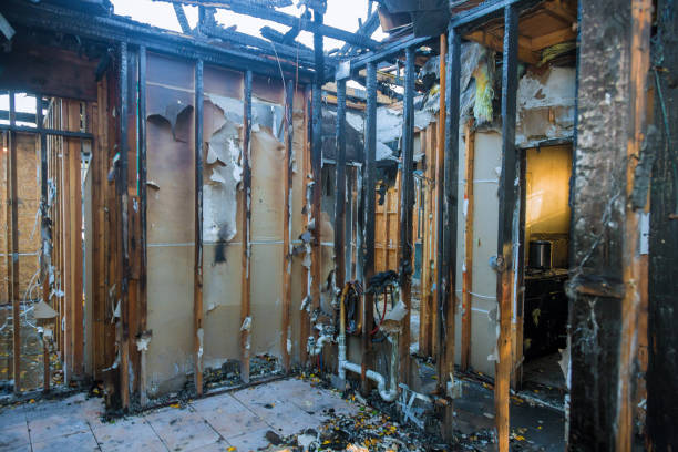 Professional Fire Damage Removal technician working in Ethete, WY